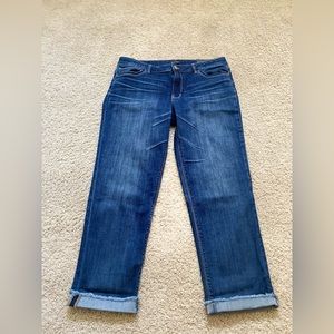 White House Black Market Denim Crops